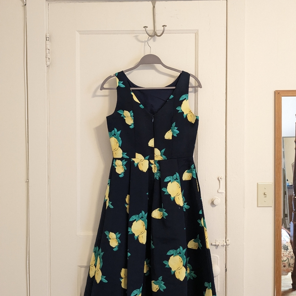 Midi lemon print dress by New York and Company (the Eva Mendes line)!